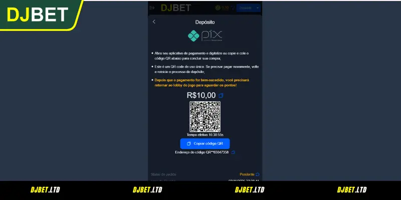 Algumas Notas Importantes ao Fazer um DJBET Depósito via PIX