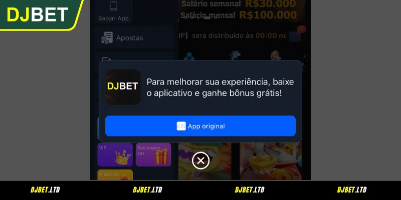 Baixar DJBET App no iOS